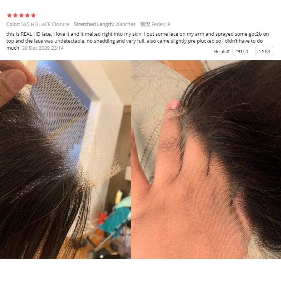 Skinlike HD Lace Frontal 13X4 13X6 Human Hair Wigs Closures Pre Plucked Invisible HD Lace Free Part 7x7 6x6 5x5 HD Lace Closure Only Wig