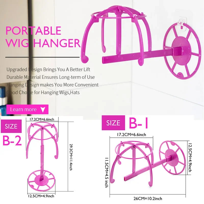 Wig Stands For Multiple Hair Wigs Hanger Display Rack Wigs Holder For Styling Plastic Storage Organizer For Wig Rack Stand