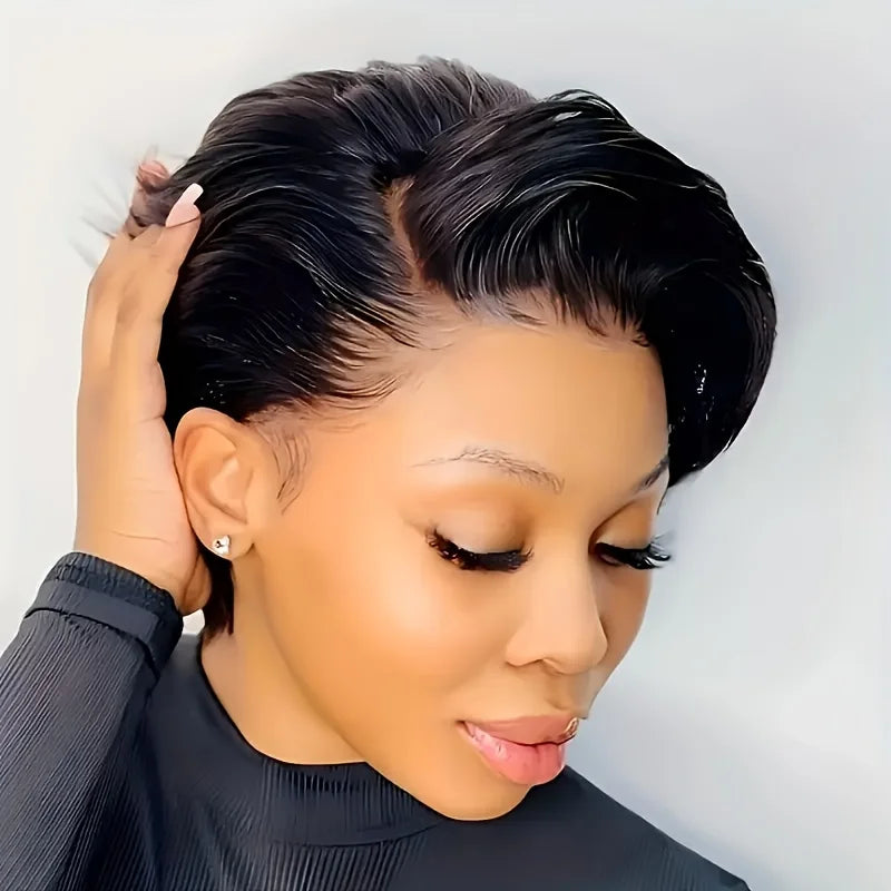 Straight Forehead Lace Wig, Made of Human Wigs Hair, Pre Combed with Baby Hair Swiss Wig, Made of Human Hair, Produced in Brazil