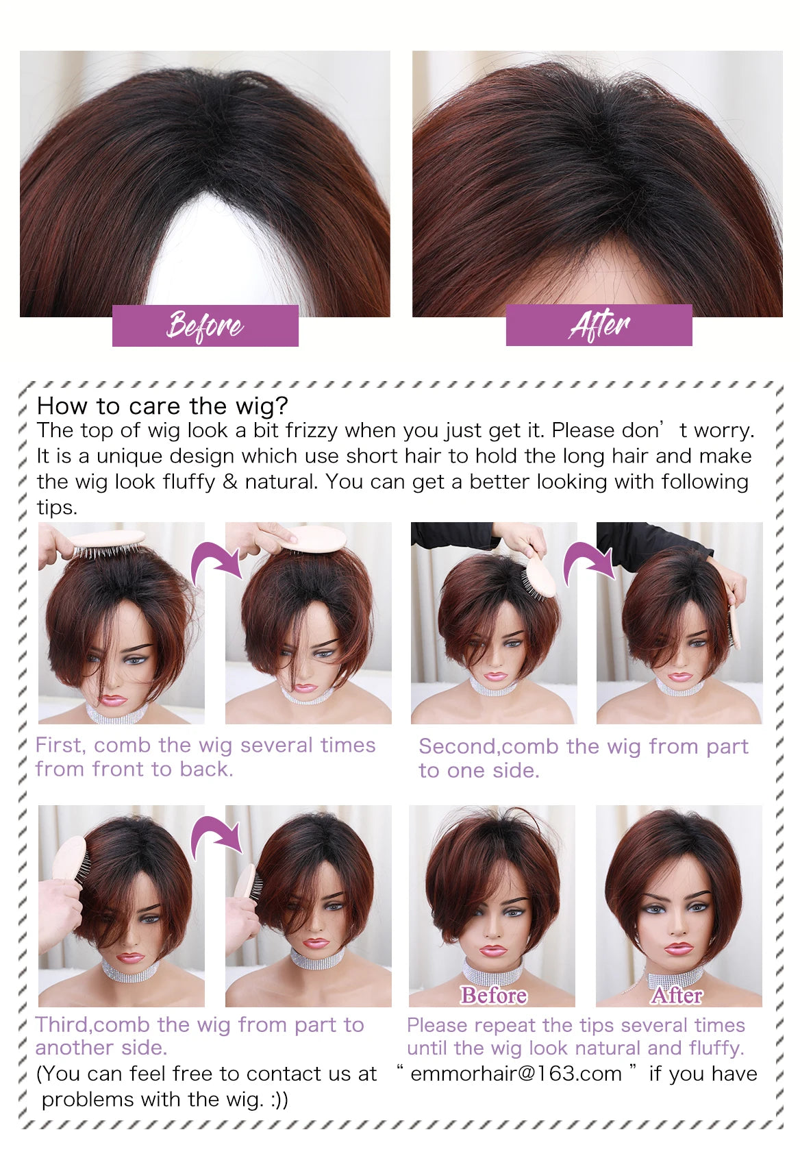 ALAN EATON Layered Synthetic Wig with Bangs Straight Short Highlights Blonde Hair Wigs with for Women Daily Use