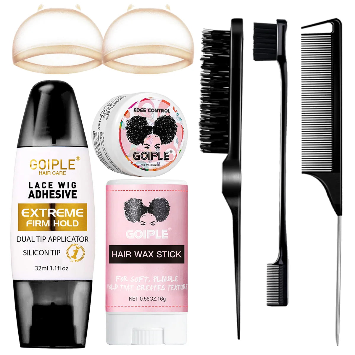 Wig Adhesive Double-ended Applicator Fast-dry Invisible Bonding, Hair Wigs Wax Stick Smoothing Broken Hair & Edge Control Wax for Wigs