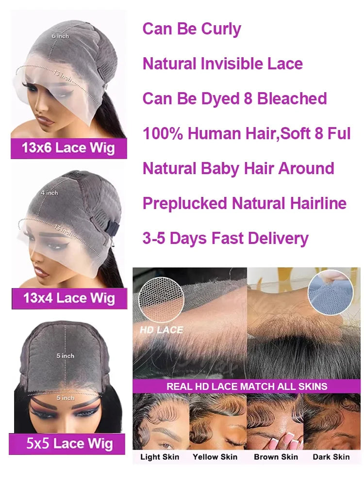 Golden Deep Wave 13x4 13x6 HD Lace Frontal Wigs Human Hair Water Curly Front Wig 5x5 Glueless Human Hair for Women Hair Style