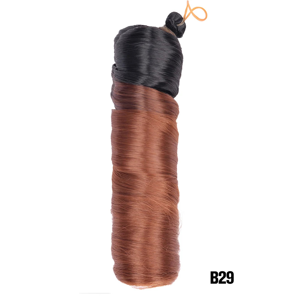 French Curly Braiding Hair Wigs Pre Stretched Bouncy Braiding Wig Hair Easy Braid Curl Braids, Lightweight Synthetic Wavy Hair Accessories and Extensions for Women