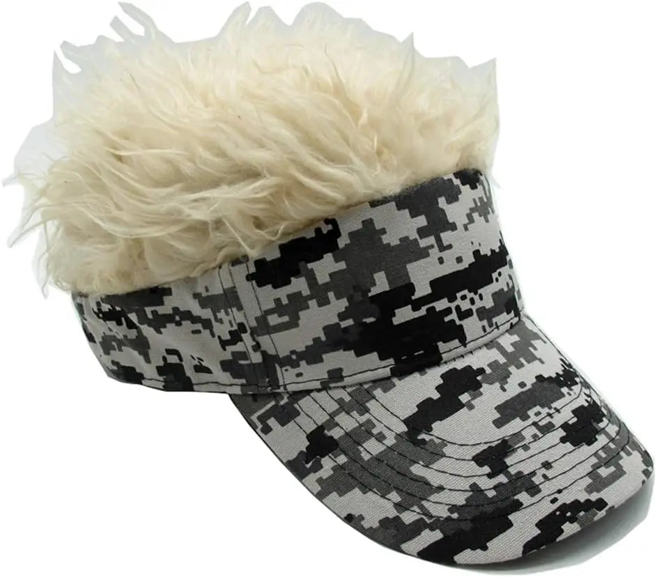 Wig Cap Adjustable Baseball Cap Hair Wigs Spiked Hair Unisex Casual Simple Sun Hat Decorative Wig Spiked Baseball Cap Cycling, Hair Style