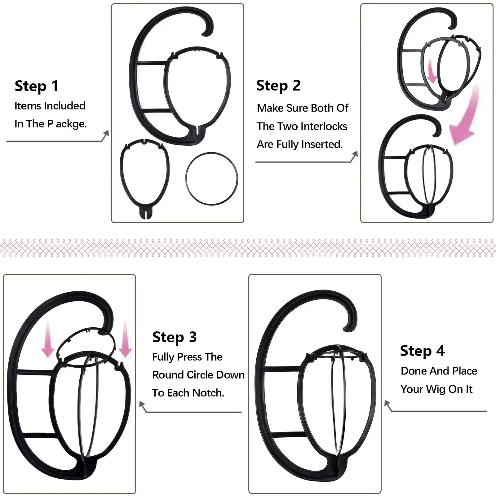 Wig Hanger Portable Hanging Wigs Stand for Hair Wigs and Hats Collapsible Wig Dryer Durable Wig Hanging stand Collapsible Wig