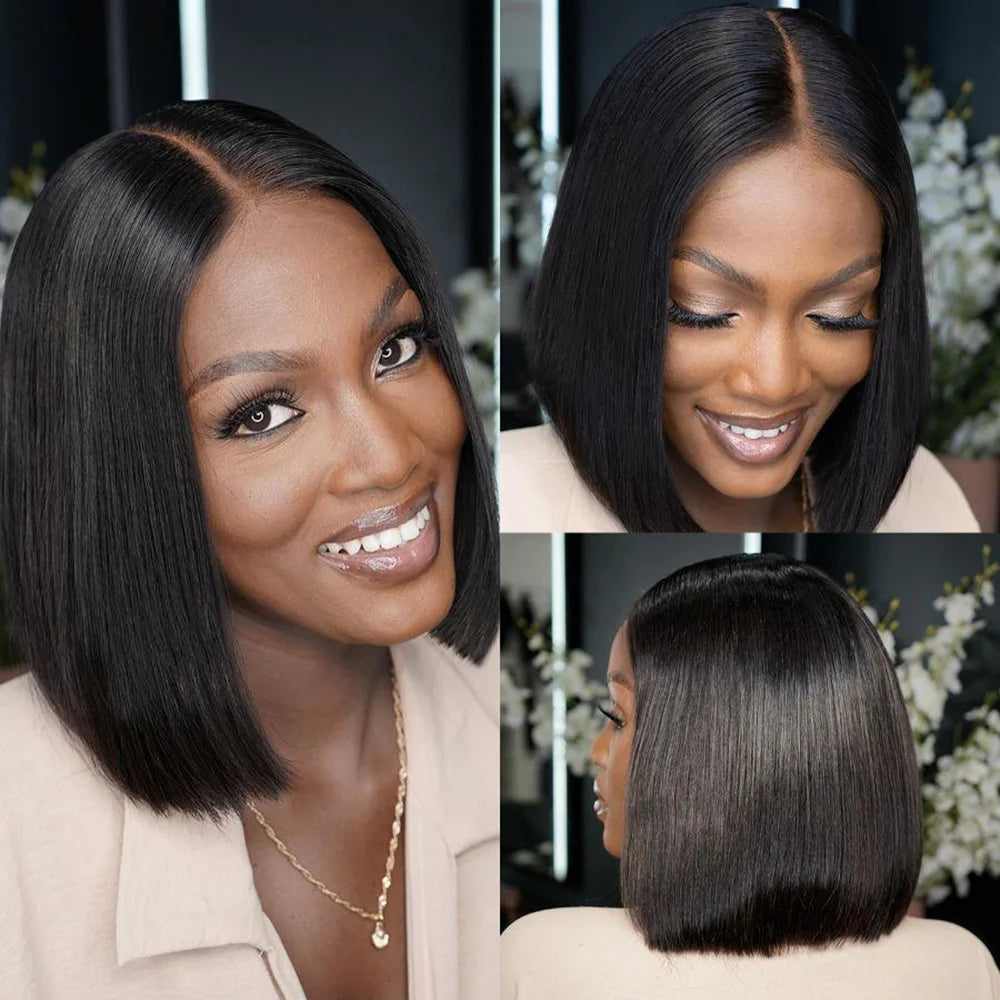 Bob Wig Human Hair 13x4 Frontal Lace Wigs for black Women HD Bob Lace Front Hair Style Wigs Human Hair Glueless Wigs Pre Plucked Wig
