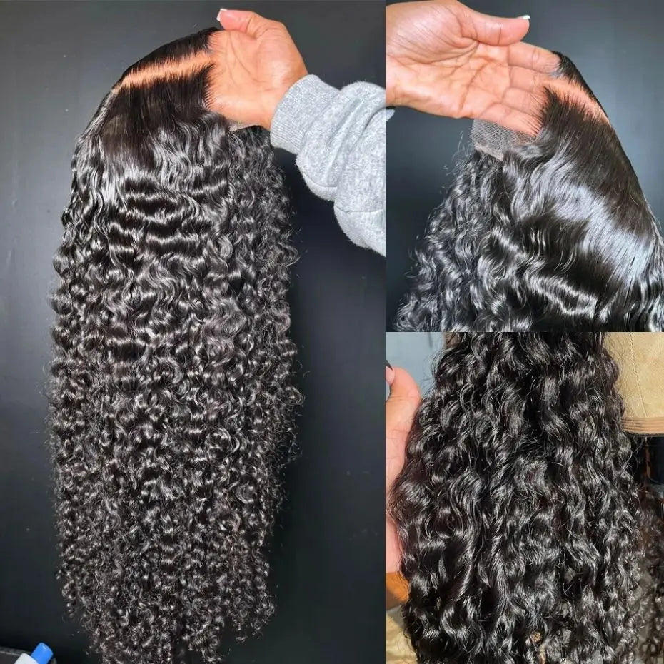 Golden Deep Wave 13x4 13x6 HD Lace Frontal Wigs Human Hair Water Curly Front Wig 5x5 Glueless Human Hair for Women Hair Style