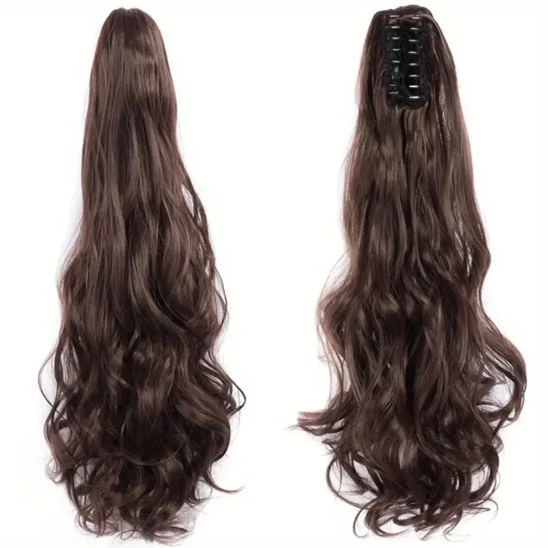 Wig female curly Hair Wigs big wavy ponytail with grab clip, Hair Accessories and Extension