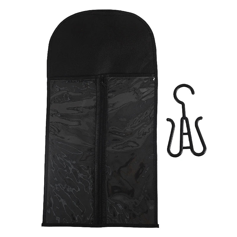 Wig Storage Bag With Hanger Holder Case Hair Wigs Pouch Water Dust-Proof Organizer Protect For Professional Hair Extensions and Accessories