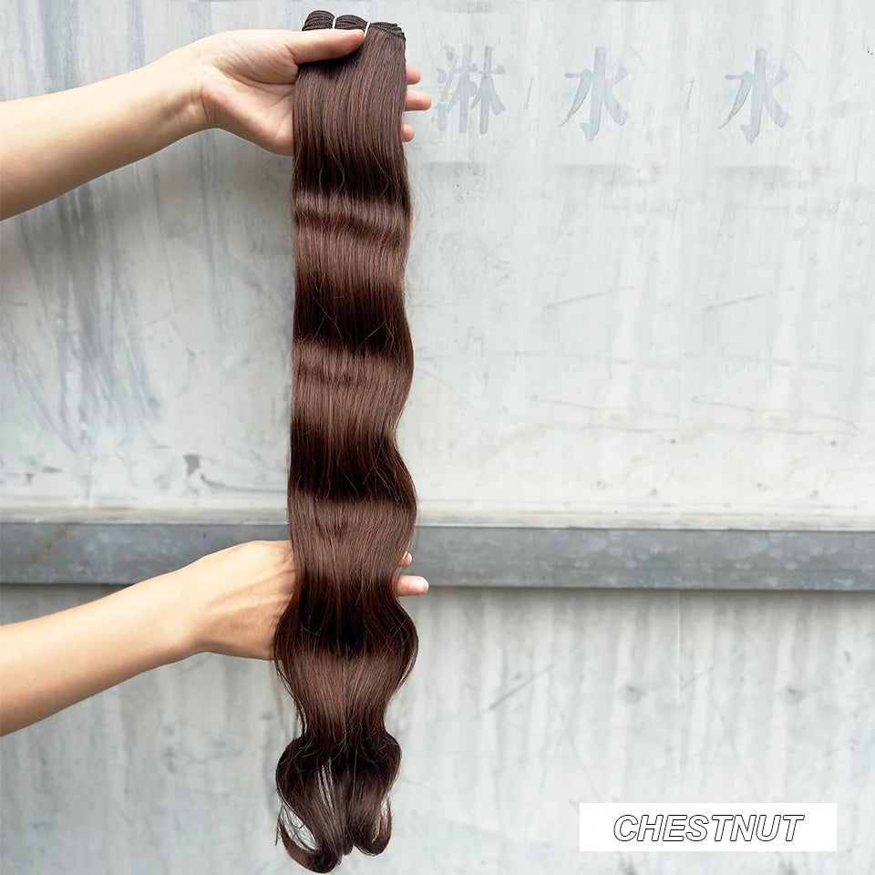 30Inches 200Grams Wig Magicae Rainbow Brown Brazilian Body Wave Bundles Colored Blond 27/613 Natural High Temperature Synthetic Hair Style Wigs