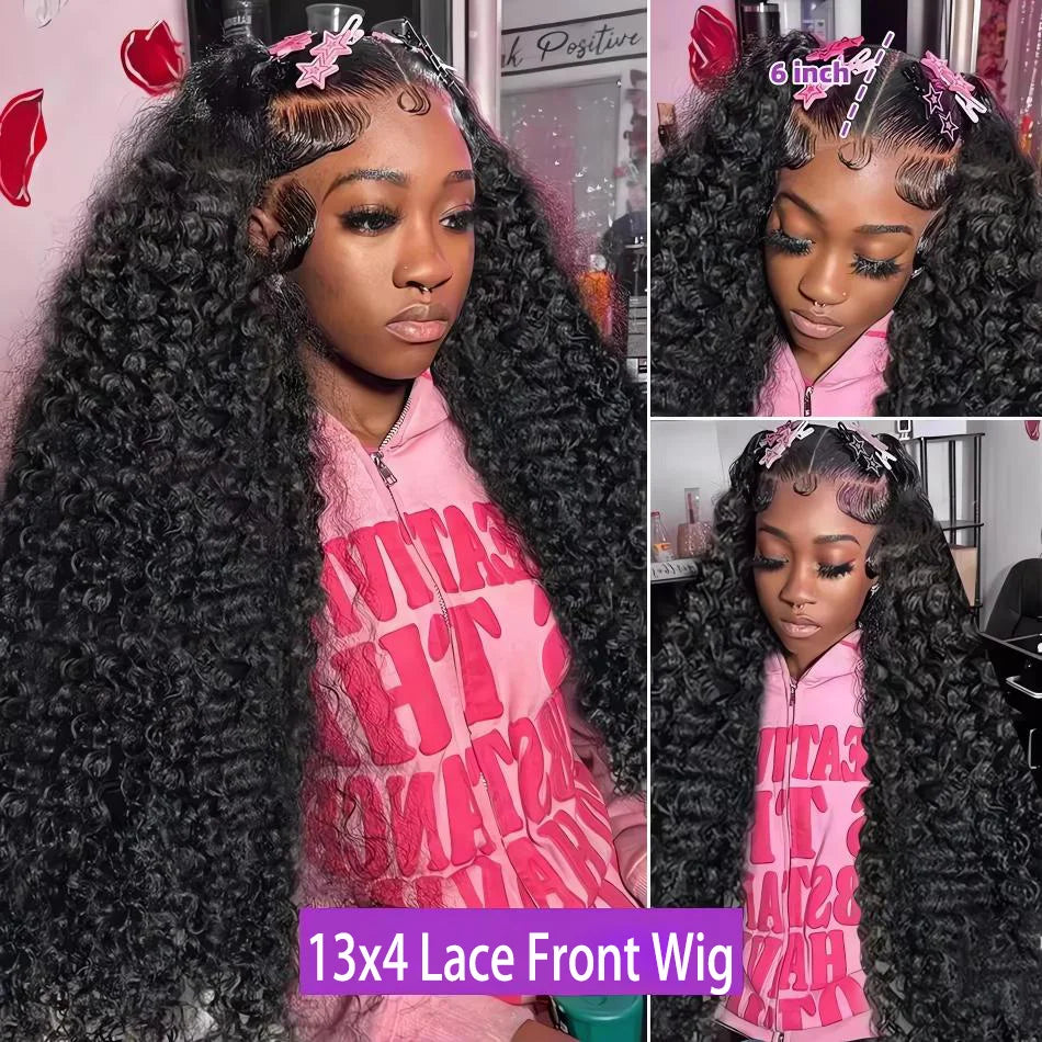 Deep Wave Burmese Curly Wigs Human Hair Style Lace Frontal Wigs for Women 13x4 13x6 Curly HD Lace Front PrePlucked Wigs with Spiral End