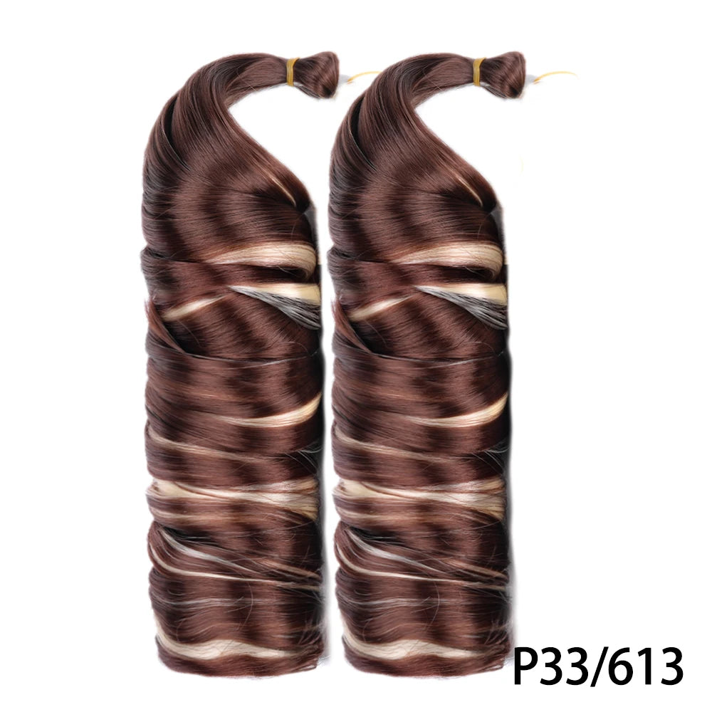 French Curly Braiding Hair Wigs Pre Stretched Bouncy Braiding Wig Hair Easy Braid Curl Braids, Lightweight Synthetic Wavy Hair Accessories and Extensions for Women