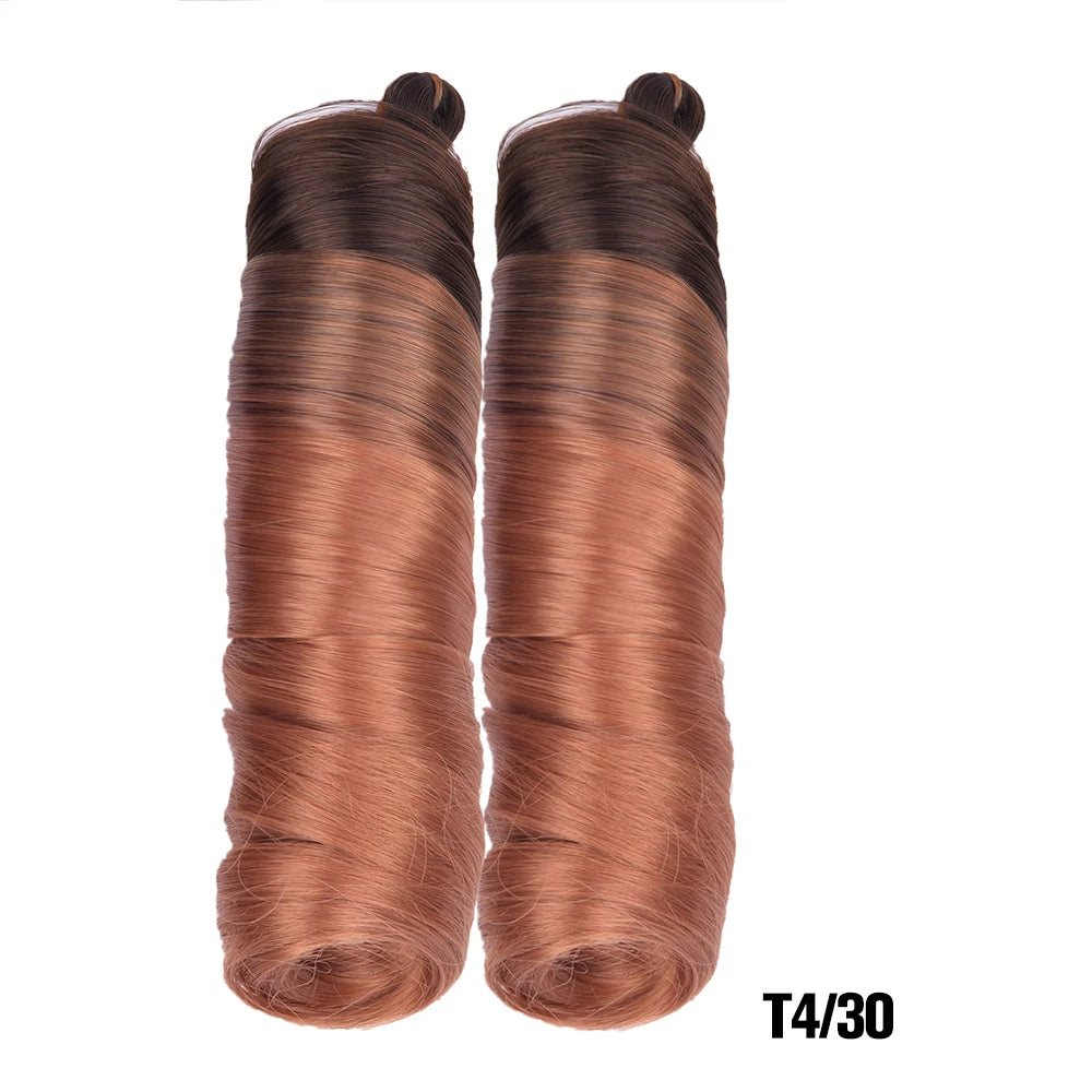 French Curly Braiding Hair Wigs Pre Stretched Bouncy Braiding Wig Hair Easy Braid Curl Braids, Lightweight Synthetic Wavy Hair Accessories and Extensions for Women