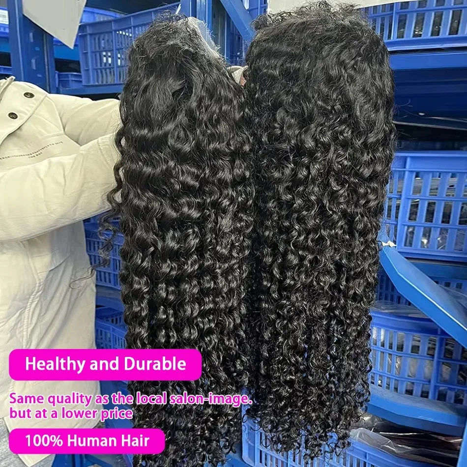 Golden Deep Wave 13x4 13x6 HD Lace Frontal Wigs Human Hair Water Curly Front Wig 5x5 Glueless Human Hair for Women Hair Style