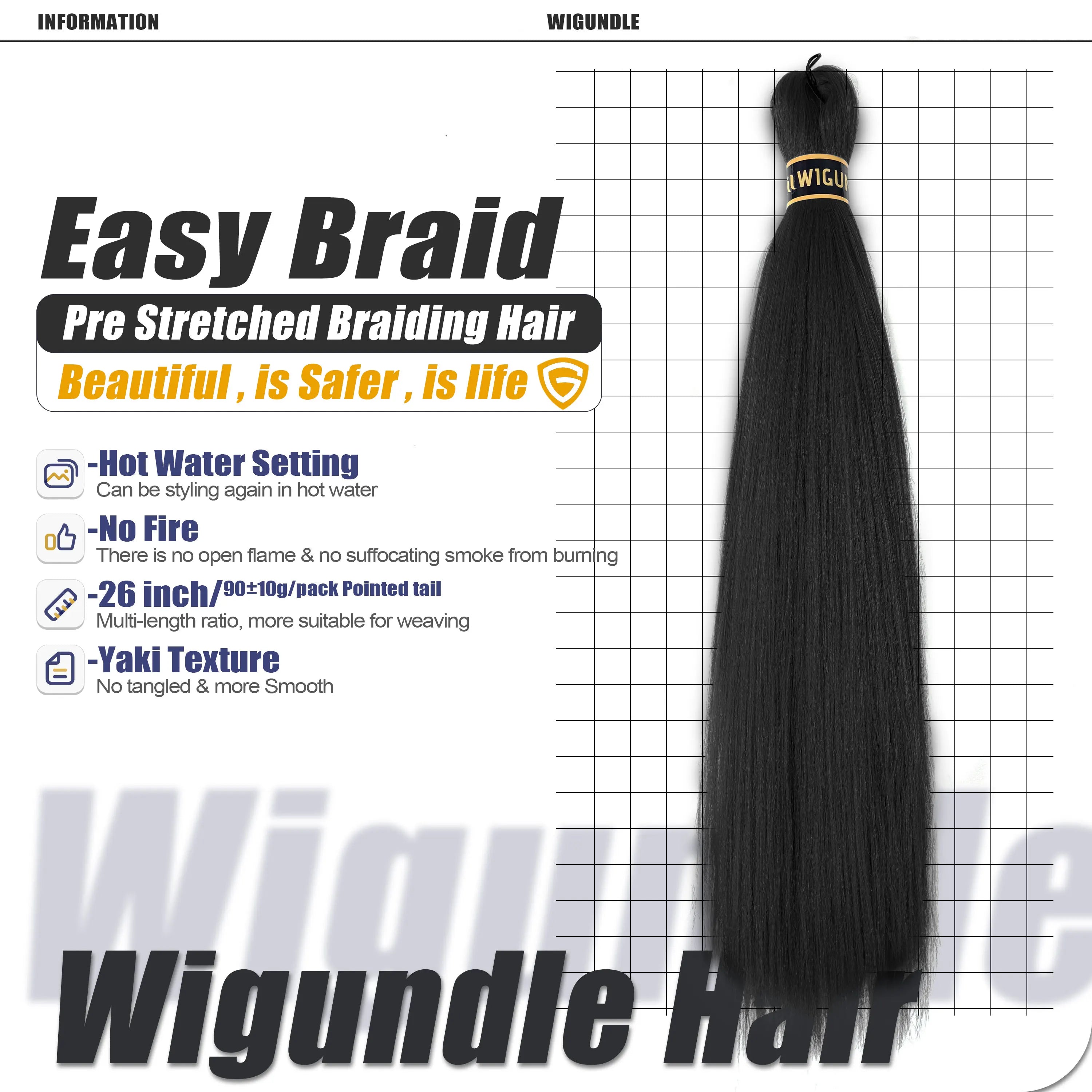 Windle Wig Hair Extensions and Accessories for Women Box Twist Braids Easy Crochet Hair Wigs EZ Pre stretched Braiding Hair Flame Retardant Synthetic