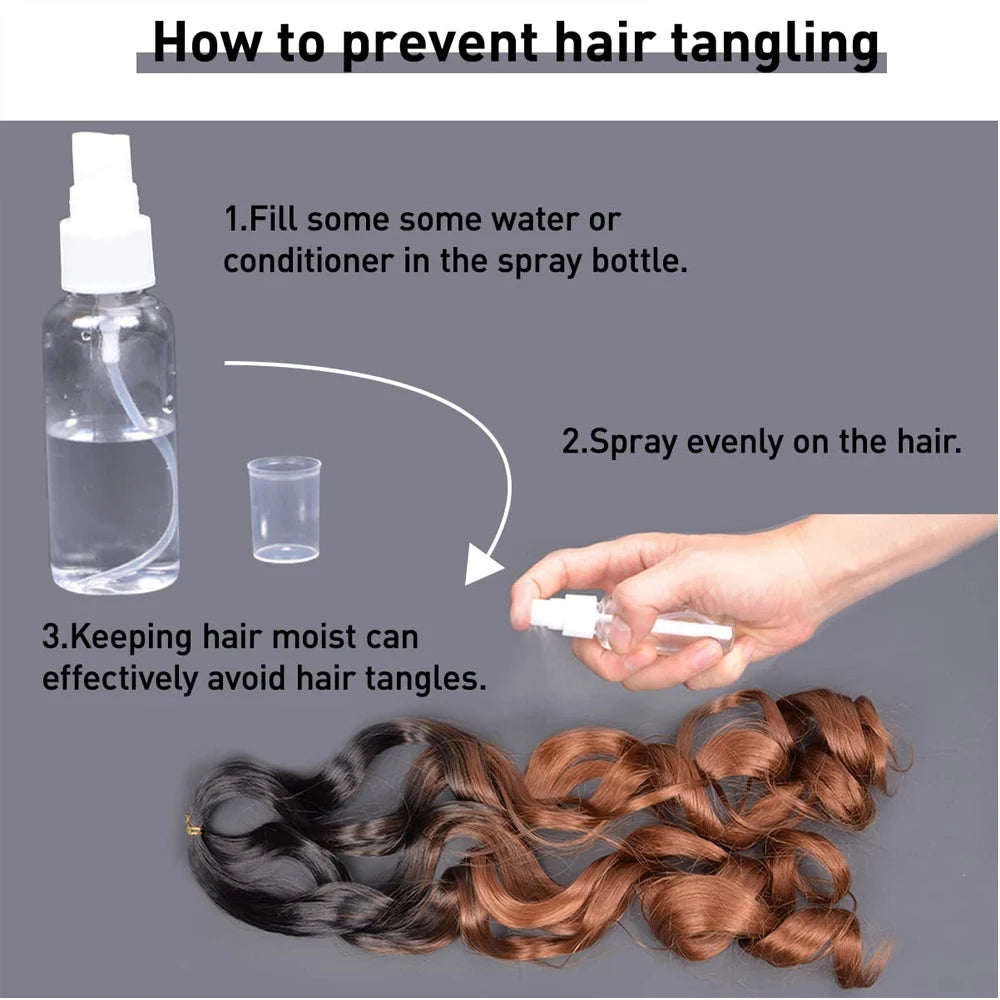 French Curly Braiding Hair Wigs Pre Stretched Bouncy Braiding Wig Hair Easy Braid Curl Braids, Lightweight Synthetic Wavy Hair Accessories and Extensions for Women