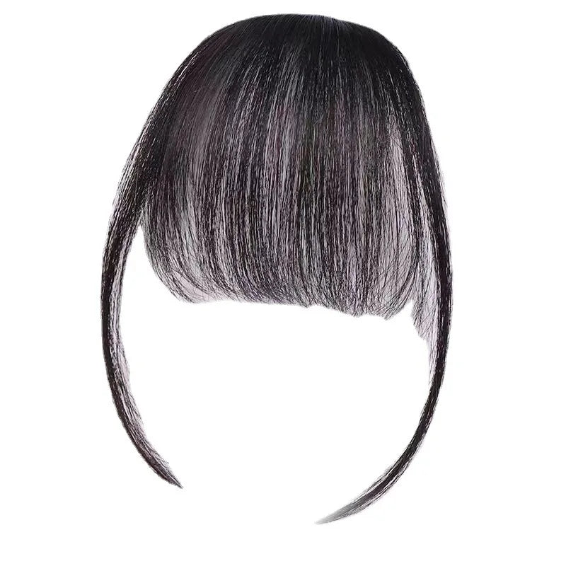 3D Remy Human Hair Wigs Air Bangs For Girl Women Forehead Reissue ONE Clip in Wig Hair Accessories and Extensions Natural Fringe Hairpiece 4 Colors Hair Style