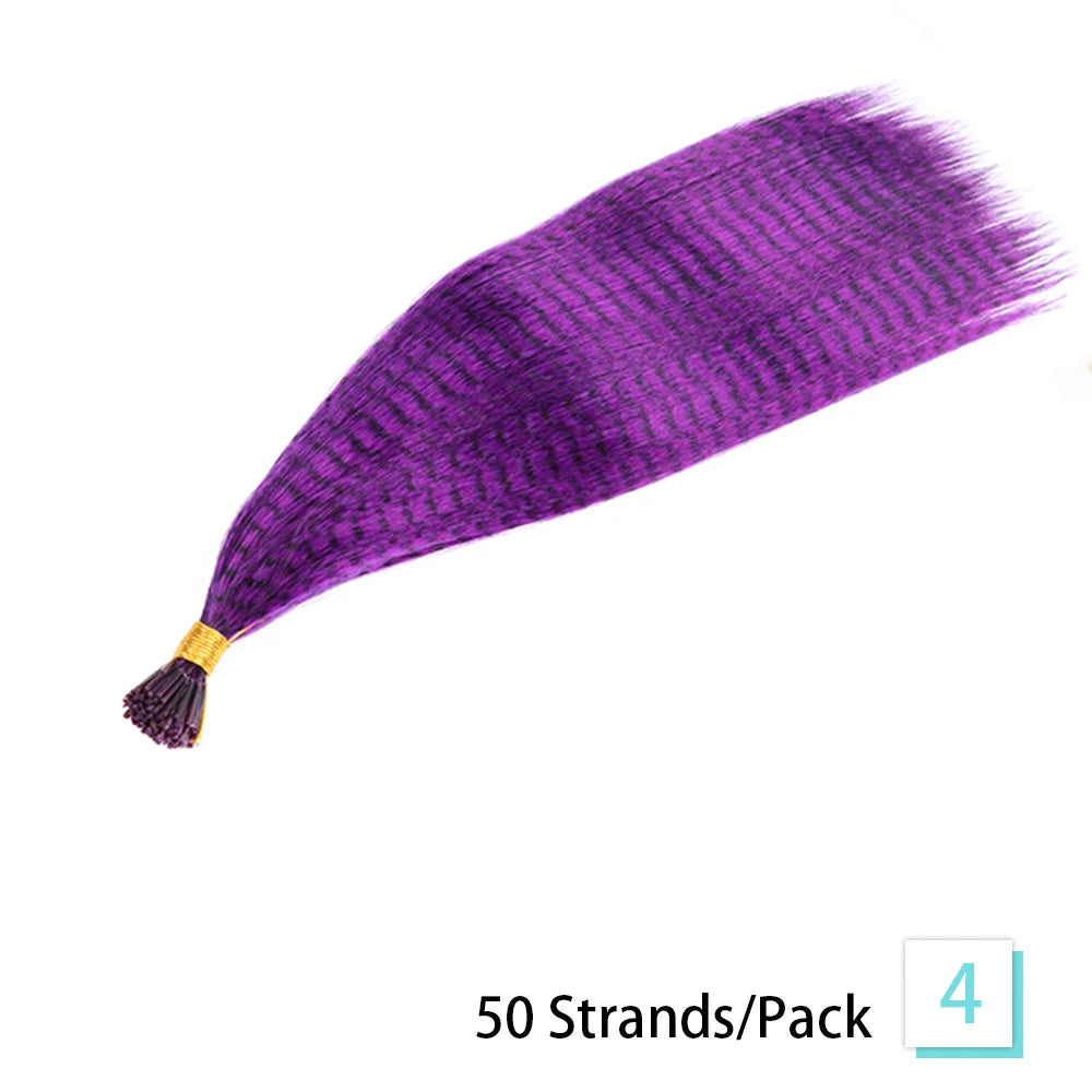 Wigs Synthetic Feather Hair Extensions and Accessories 16 Inches 50strands/pack Colored Hair Extensions Colorful Hair Feathers Extensions For Women