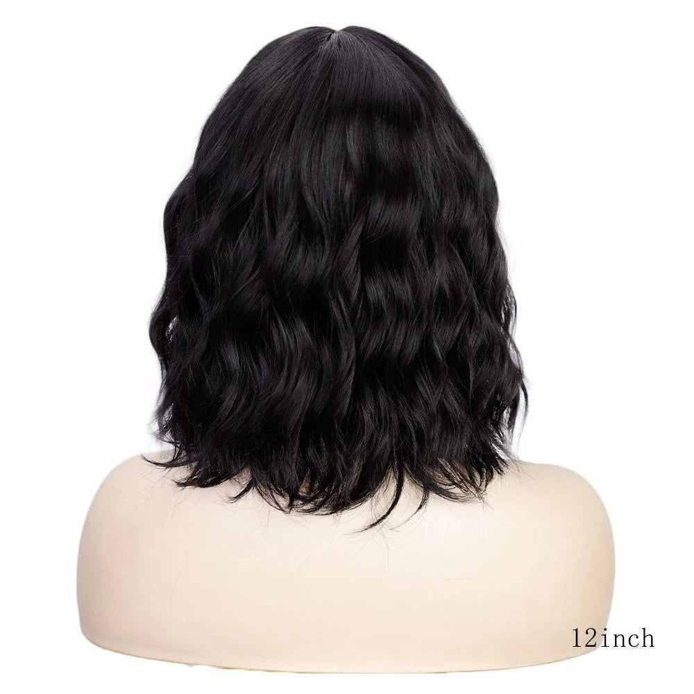 Wig European and American women's short curly Hair Wigs, black tangled short hair style, lace African curls, synthetic fiber wig