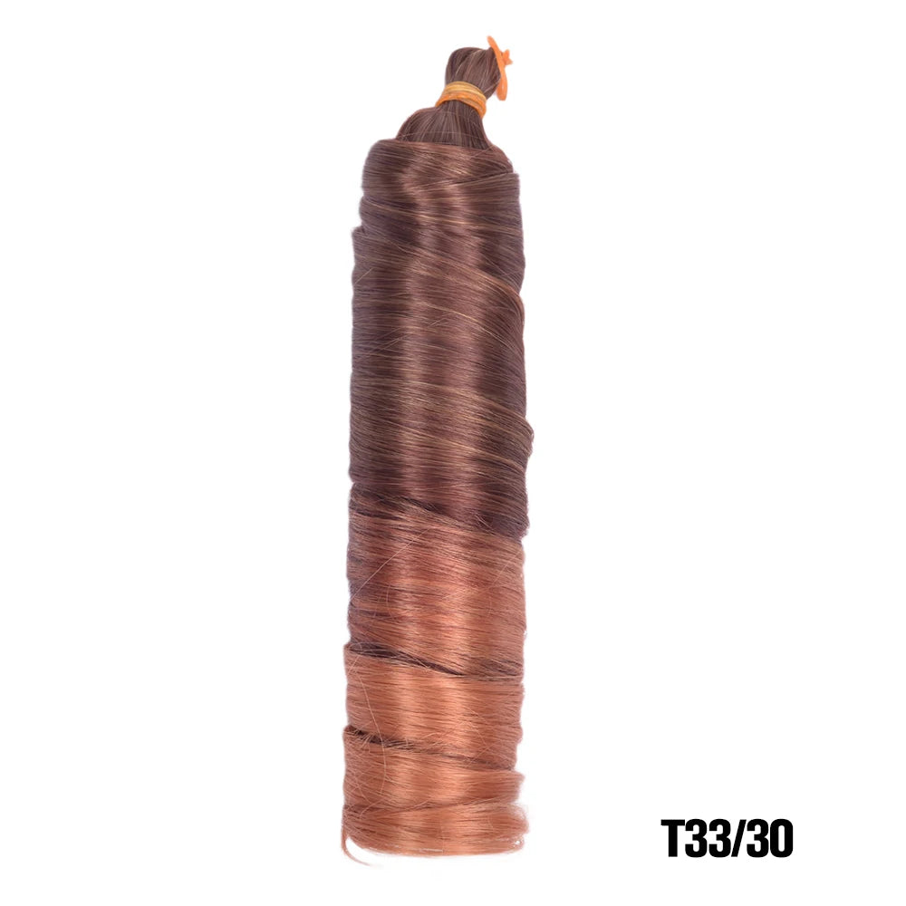 French Curly Braiding Hair Wigs Pre Stretched Bouncy Braiding Wig Hair Easy Braid Curl Braids, Lightweight Synthetic Wavy Hair Accessories and Extensions for Women