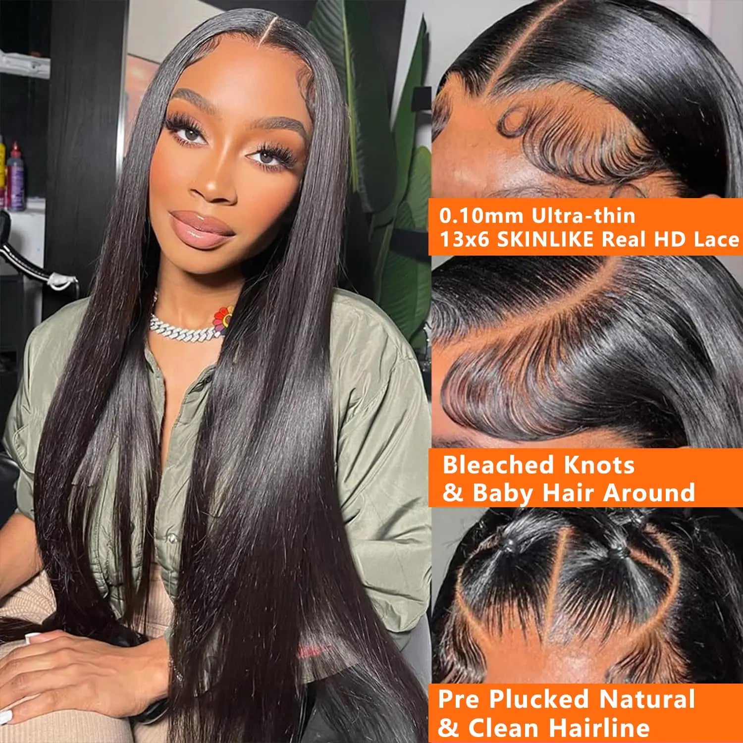 Straight Lace Front Wigs Human Hair 13X6 Hd Lace Frontal Wig 13X4 Bone Straight Human Hair Wigs Hair Extension and Accessories For Women