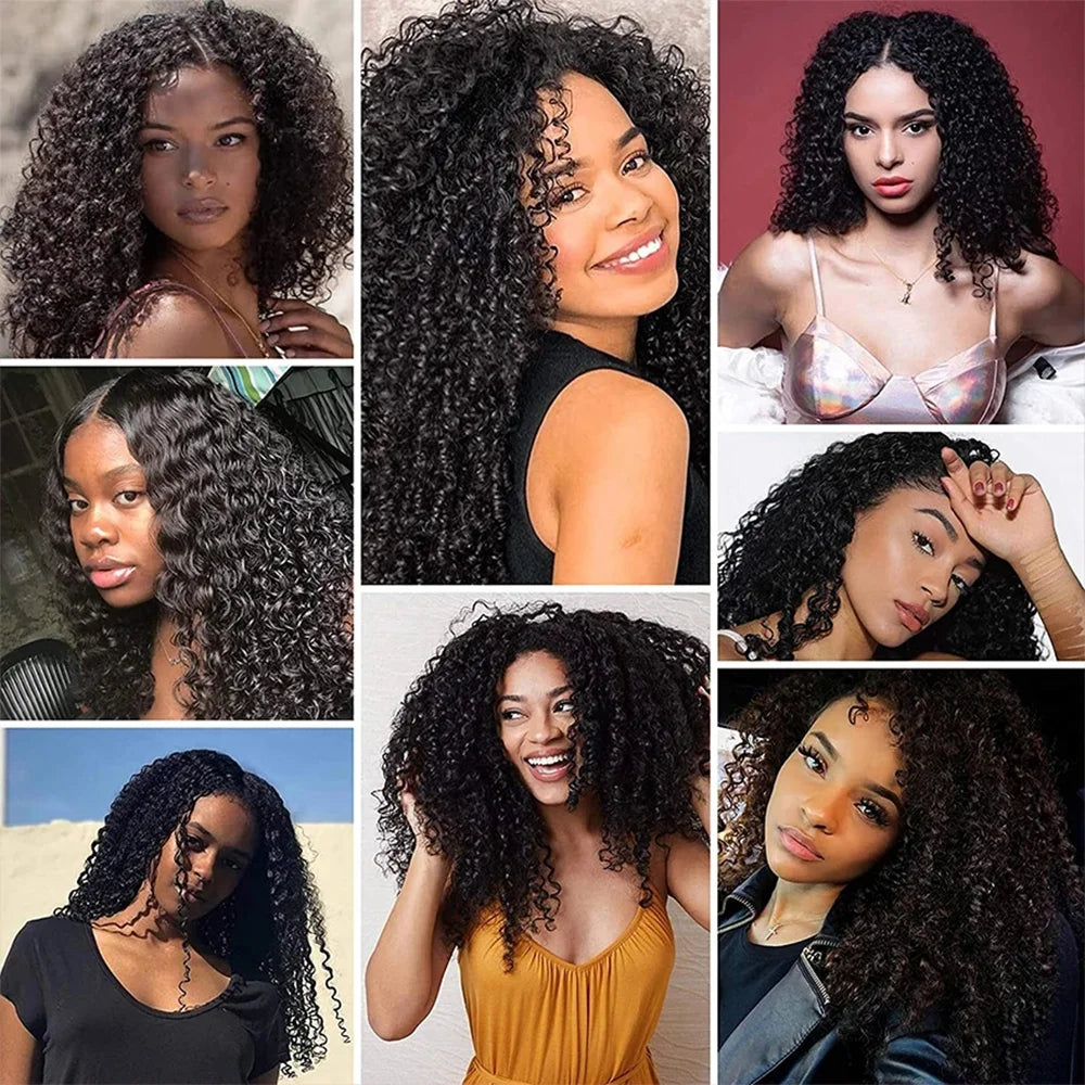 Mongolian Kinky Curly Wig Human Hair 13x4 Curly Lace Front Human Hair Wigs Hair Kinky Curly Lace Closure Wig For Women 180 Density