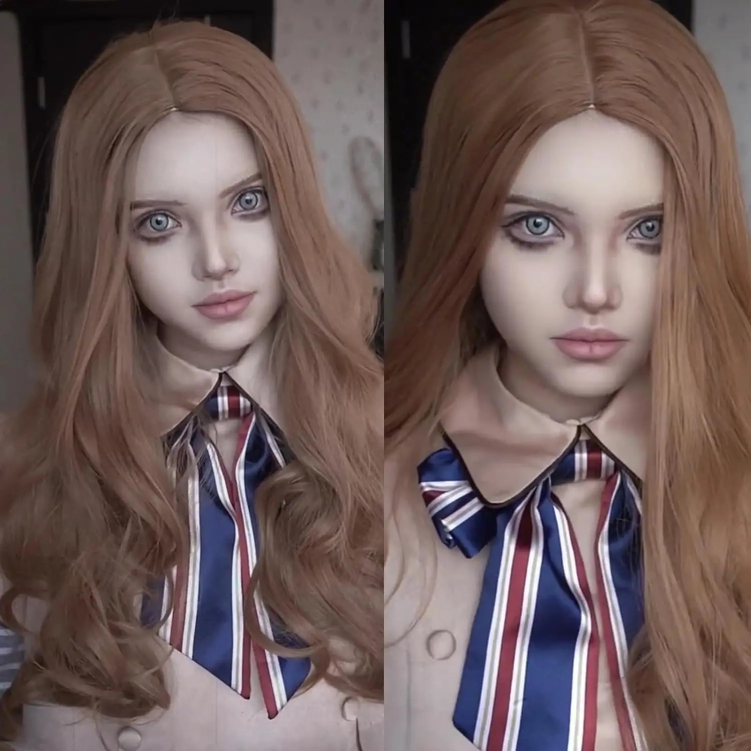 Hair Wigs for Women, Long Wave Ginger Orange Curly Synthetic Wig for Daily Cosplay Party Halloween Costume