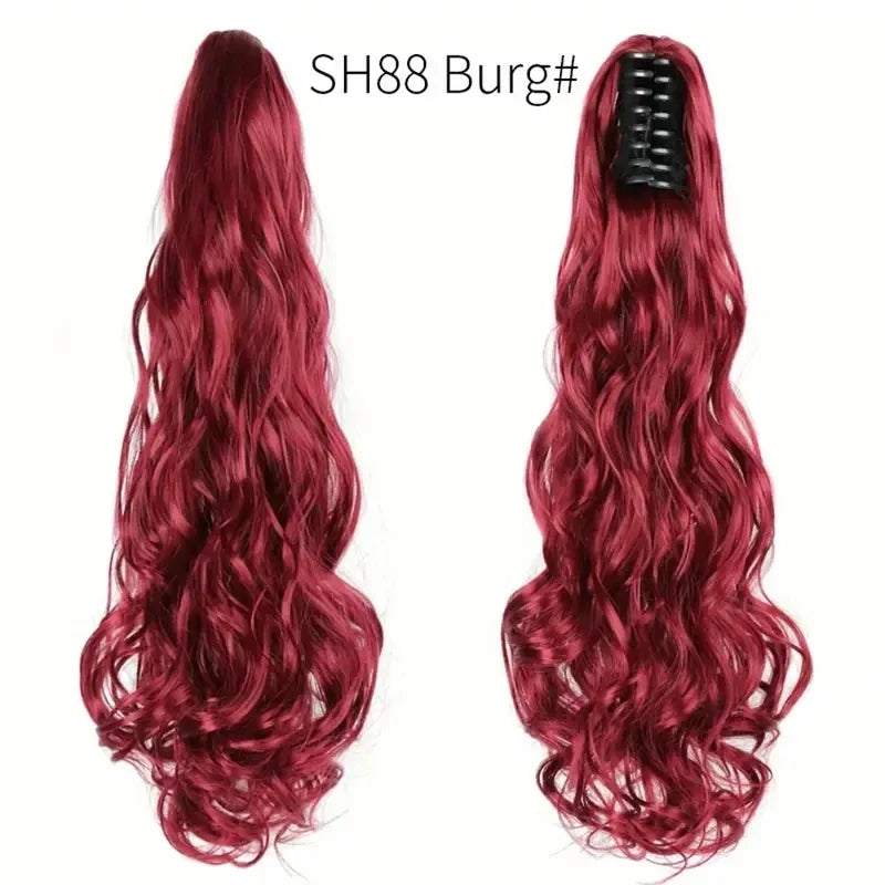 Wig female curly Hair Wigs big wavy ponytail with grab clip, Hair Accessories and Extension