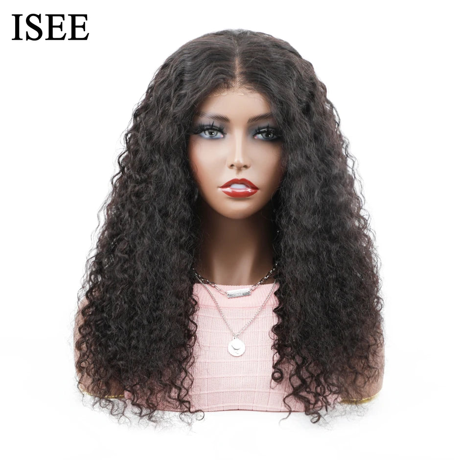 Wear Go Wig ISEE Hair Wigs Mongolian Water Wave 7x5 Glueless Pre-plucked Human Wig Ready To Go Pre Cut Lace Easy Install HD Lace Wigs