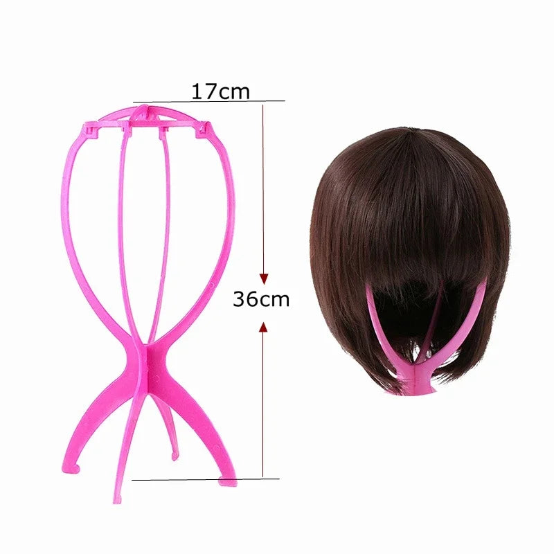 2 pcs stand 36cm Desk Stand Portable Wig Stand Wig Stands Portable Hair Wigs Hanger Salon Barber Hanging Hats Holder Display Stand