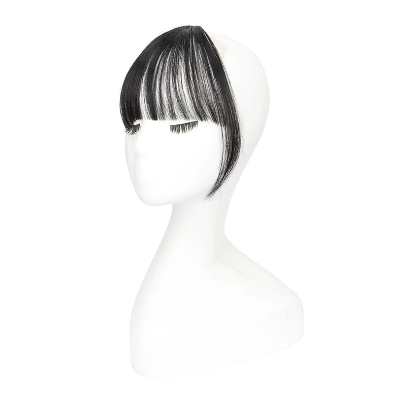 Synthetic Fake Invisible Air Bangs Wig Hair Accessories and Extension Front Fringes Hairpiece Black Brown Wigs Hair Accessories and Extension for Women