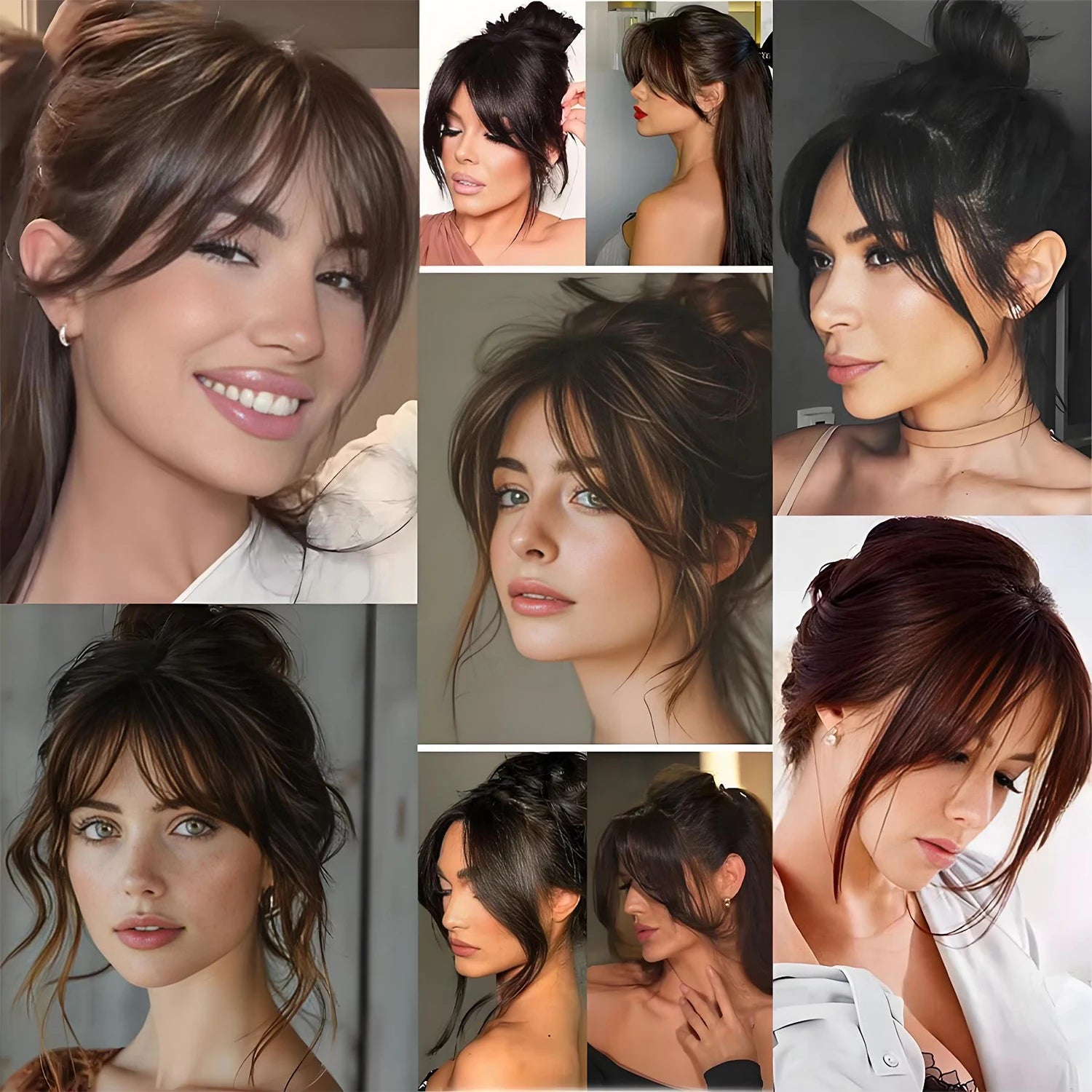 Eight Character French Bangs Wig Piece Female Synthetic BB Clip Fluffy Top Reissue Eight Character Bangs Thin Invisible Hairpins for Women Hair Wigs