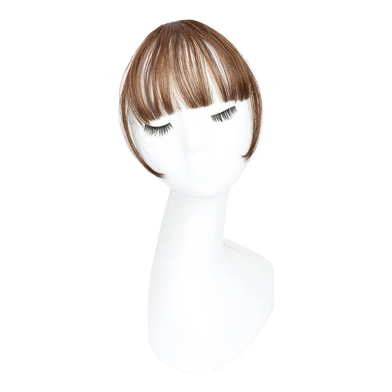 Synthetic Fake Invisible Air Bangs Wig Hair Accessories and Extension Front Fringes Hairpiece Black Brown Wigs Hair Accessories and Extension for Women