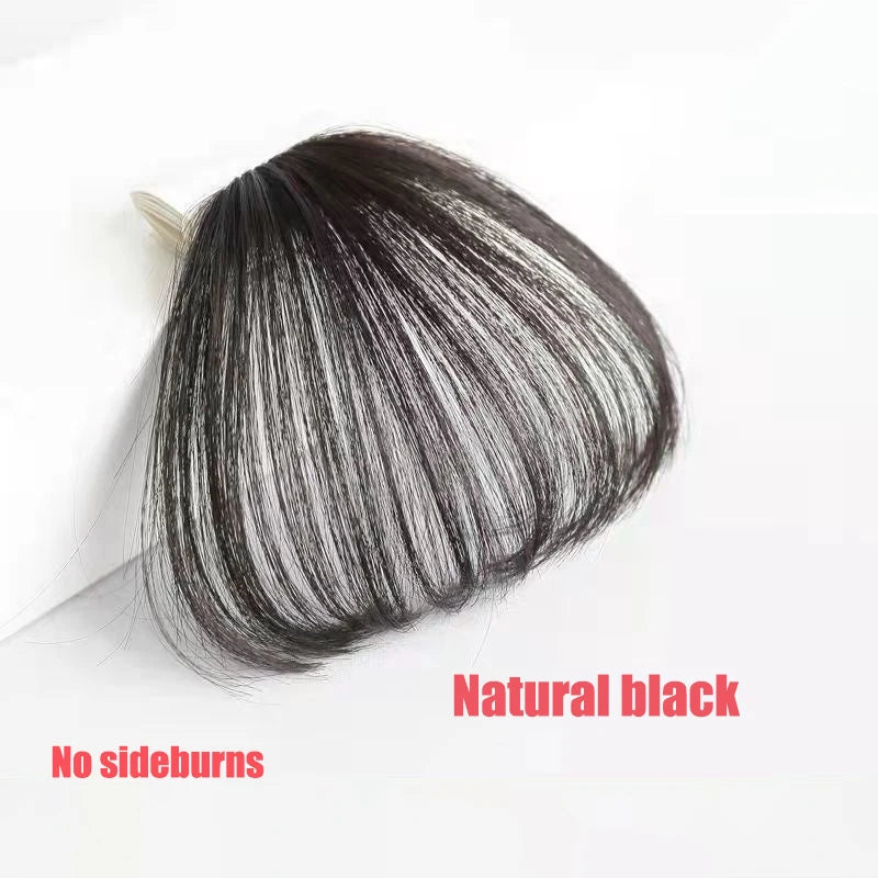 3D Remy Human Hair Wigs Air Bangs For Girl Women Forehead Reissue ONE Clip in Wig Hair Accessories and Extensions Natural Fringe Hairpiece 4 Colors Hair Style