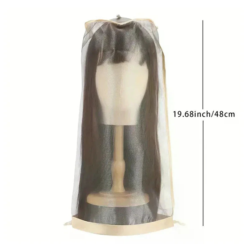 Wig Bags Adjustable Hair Wigs Storage For Multiple Wigs With Drawstring Portable Wig Storage Bags