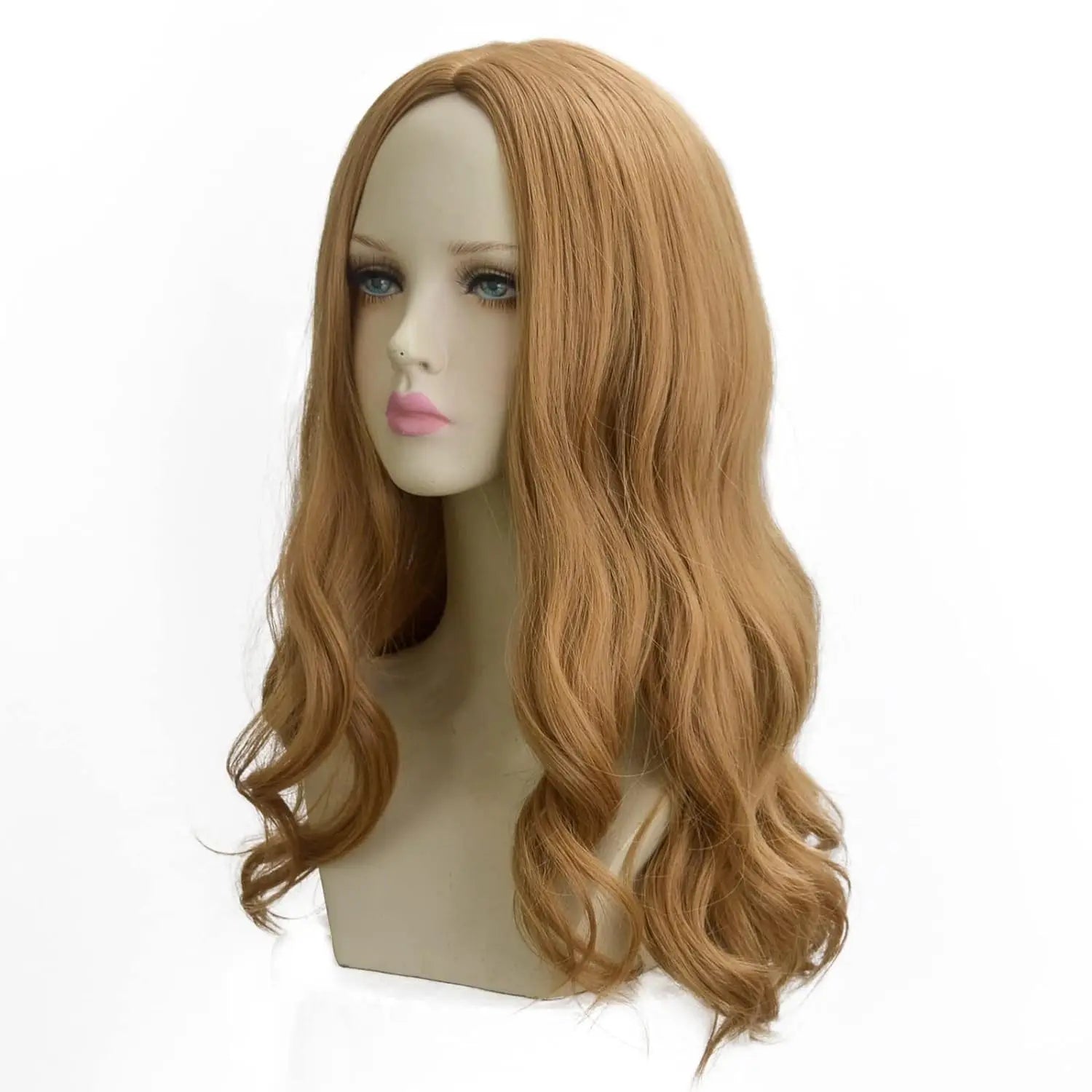 Hair Wigs for Women, Long Wave Ginger Orange Curly Synthetic Wig for Daily Cosplay Party Halloween Costume