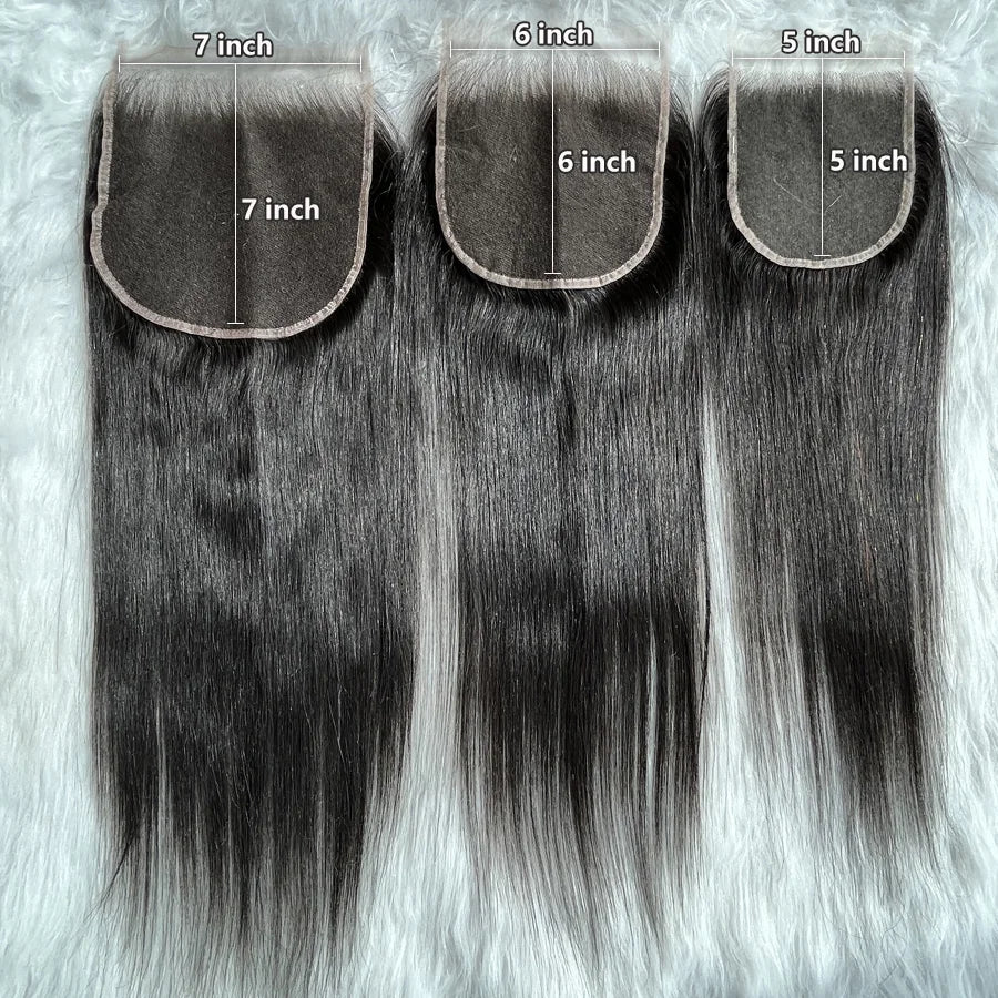 Skinlike HD Lace Frontal 13X4 13X6 Human Hair Wigs Closures Pre Plucked Invisible HD Lace Free Part 7x7 6x6 5x5 HD Lace Closure Only Wig
