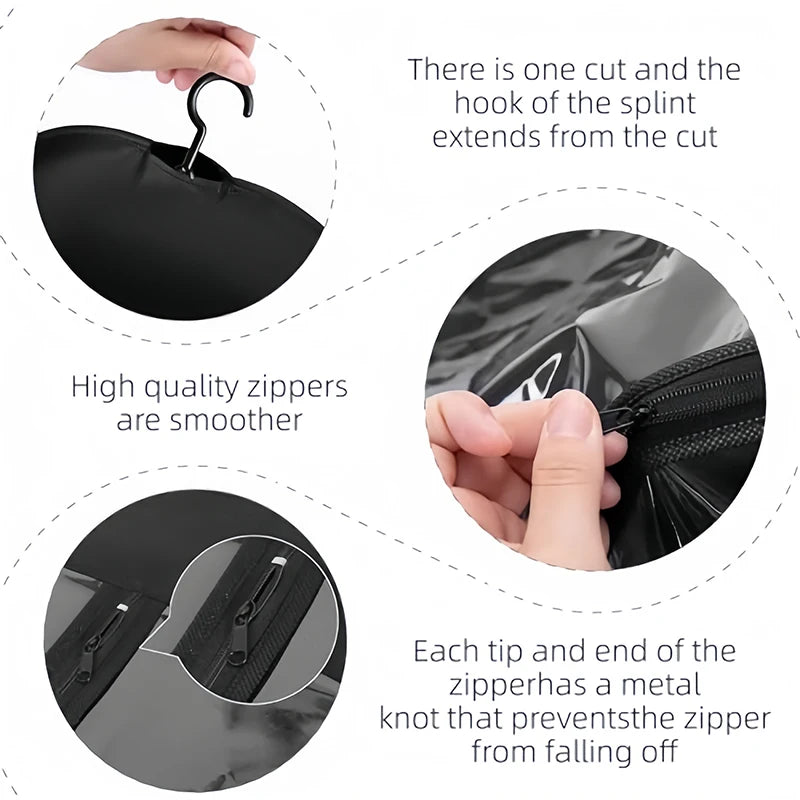Wig Storage Bag With Hanger Holder Case Hair Wigs Pouch Water Dust-Proof Organizer Protect For Professional Hair Extensions and Accessories