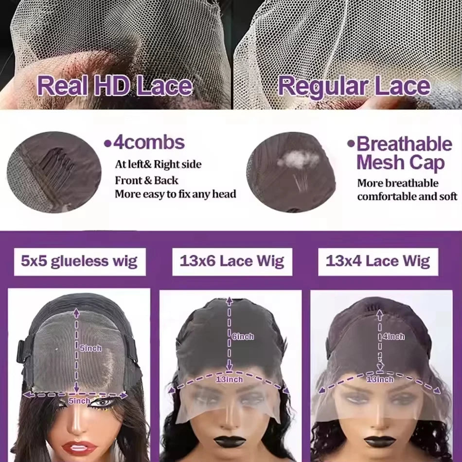 Straight Lace Front Wigs Human Hair 13X6 Hd Lace Frontal Wig 13X4 Bone Straight Human Hair Wigs Hair Extension and Accessories For Women