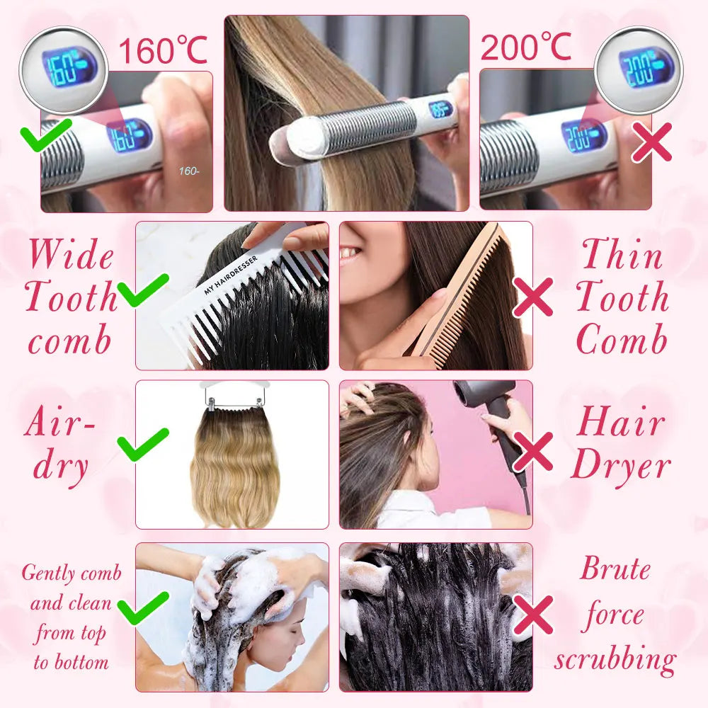 [Hot Sale] Moresoo Clip in Wigs Hair Extensions Real Natural Hair Remy Straight Wig Set 5&7 Pcs Brazilian Clip in Human Hair Extensions and Accessories