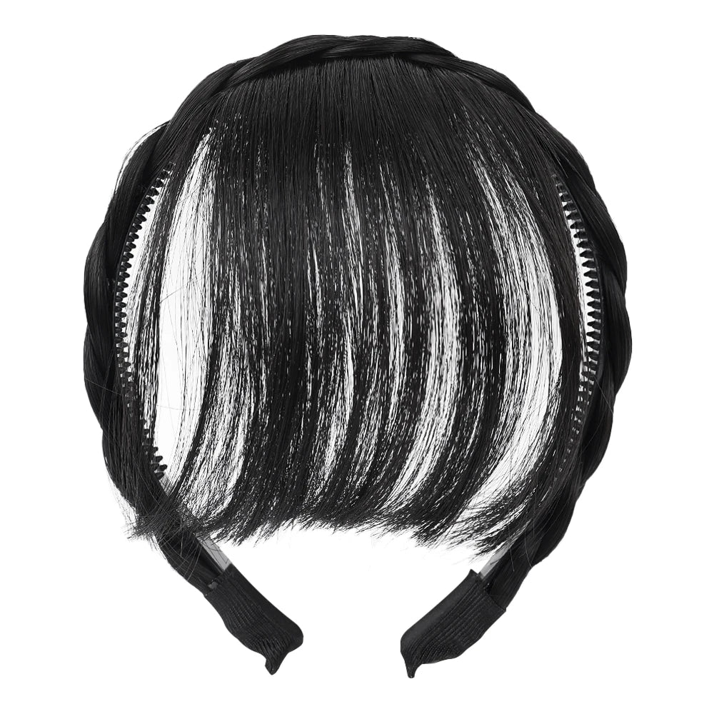 Wig Bangs Headband Synthetic Bangs Hair Extension and Accessories Fake Fringe Natural Hair Clip on Hairpieces for Women Invisible Natural Hair Wigs Clip