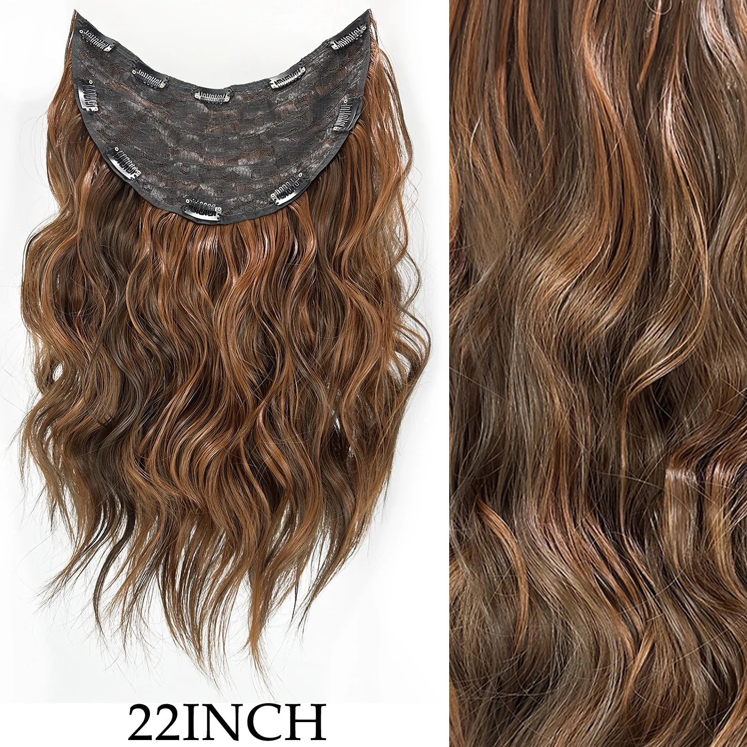 7Pcs/Set 16 Clips Wig Hair Accessories Extension Black Long Straight Natural Hair Wigs Ombre Hairpiece Heat Resistant Fiber For Women Hair Style