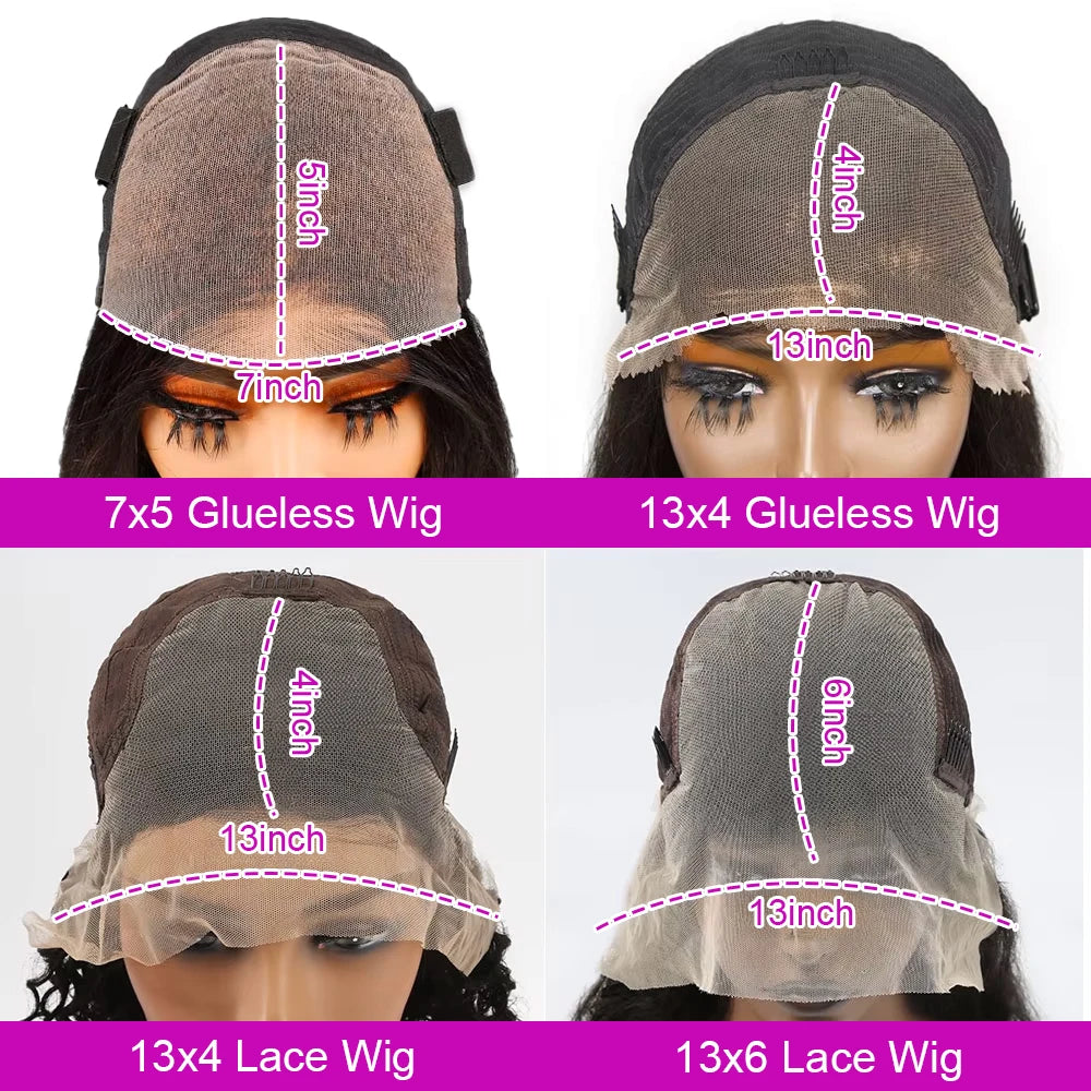 13x6 HD Lace Frontal Short Bob Wig Bone Straight Glueless Pre Cut 7x5 Closure Wigs Ready to Wear 100% Human Hair Wigs Pre-plucked