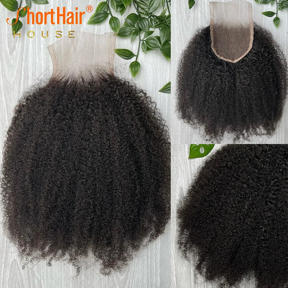 Afro Kinky Curly Human Wigs Brazilian 4x4 5x5 HD Lace Closure Human Hair 360 Transparent Lace Frontal 130Density Hair Extensions and Accessories Hair Style