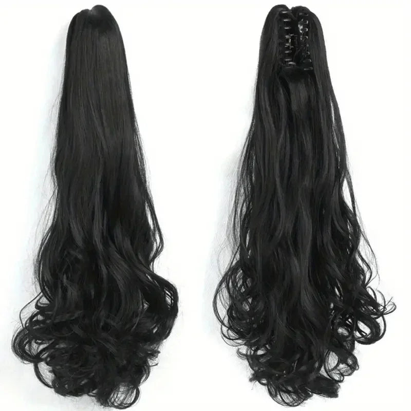 Wig female curly Hair Wigs big wavy ponytail with grab clip, Hair Accessories and Extension