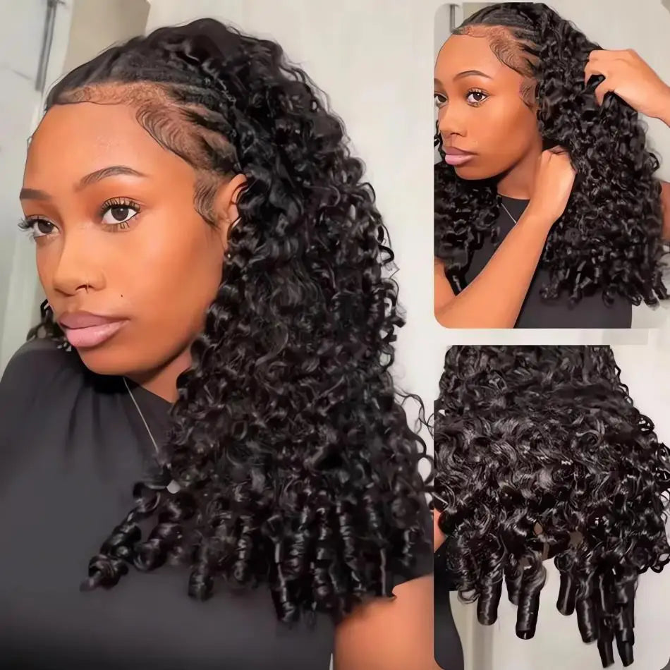 Deep Wave Burmese Curly Wigs Human Hair Style Lace Frontal Wigs for Women 13x4 13x6 Curly HD Lace Front PrePlucked Wigs with Spiral End