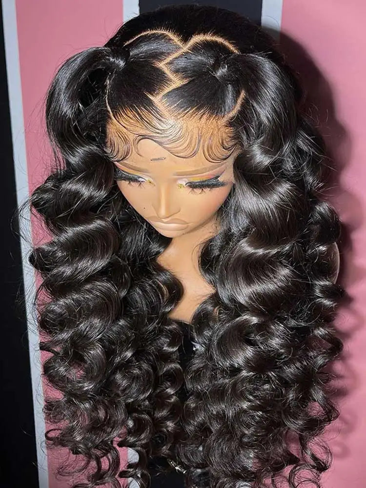 13x6 Wig HD Lace Loose Deep Wave Frontal Hair Style Wigs 40 42 Inch Deep Curly Lace Front Human Hair Wigs Preplucked Glueless Wig Human Hair