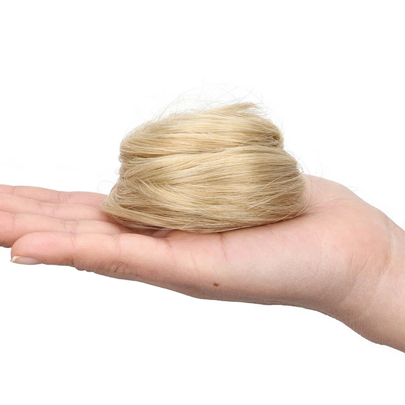 WIGSIN Synthetic Messy Dount Hair Wigs Buns Updo Chignon With Elastic Hair Extension and Accessories for Women Daily Lazy Wigs Hair Accessories