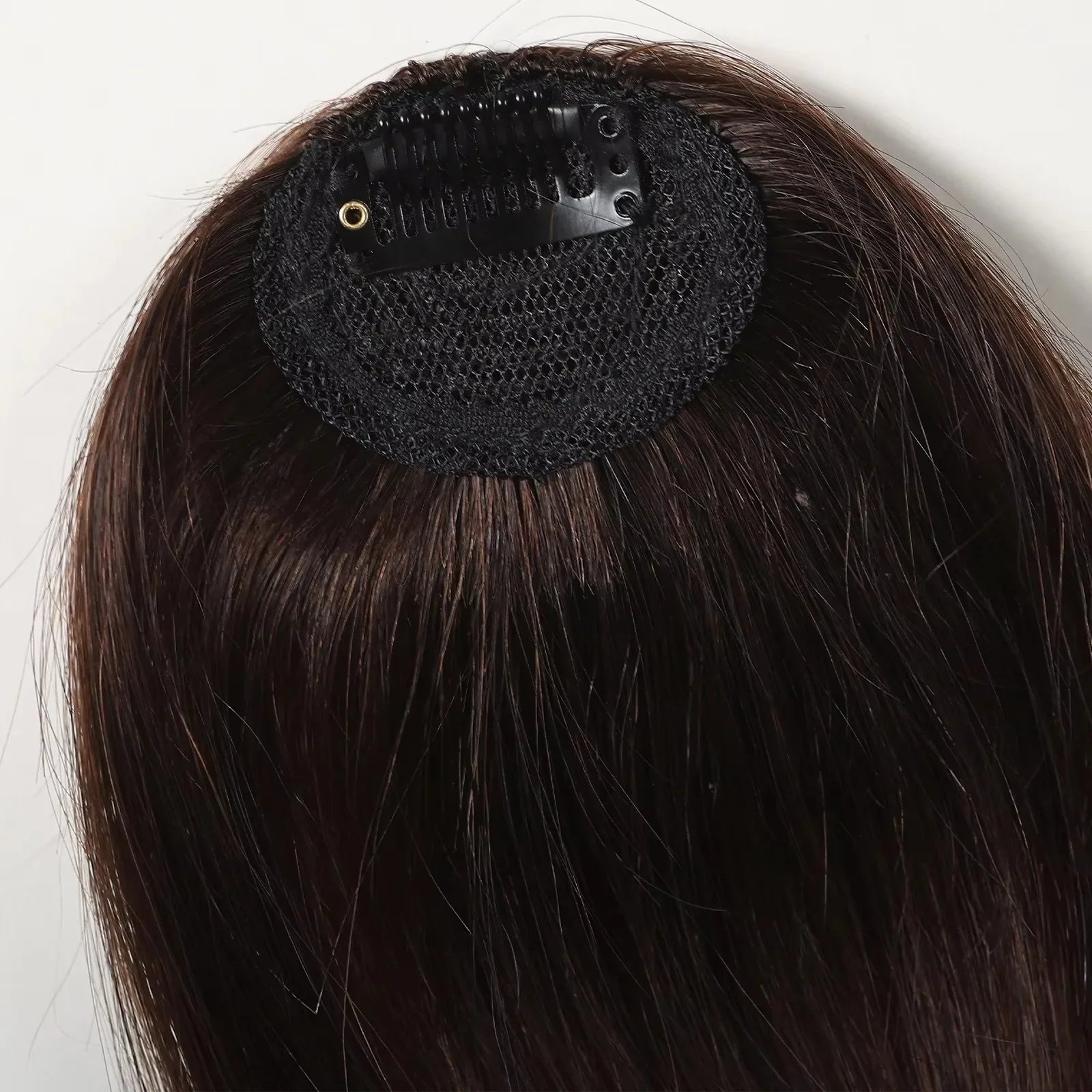 100% Human Hair Bangs Natural Brown Wispy Bang Wigs Hair Clip in Bangs Fringe with Temples Hairpiece for Women  Clip on Air Bang 4.5in Wigs Accessories