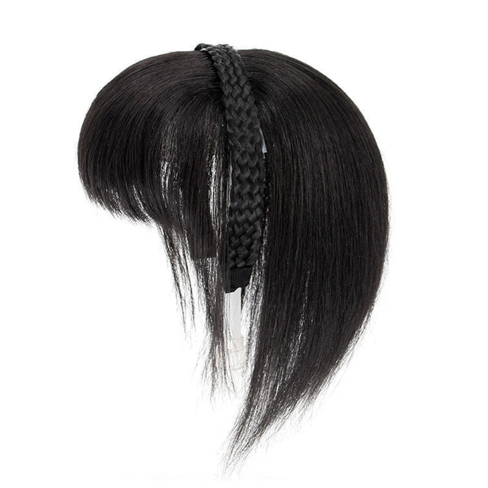 Wig Bangs Headband Synthetic Bangs Hair Extension and Accessories Fake Fringe Natural Hair Clip on Hairpieces for Women Invisible Natural Hair Wigs Clip